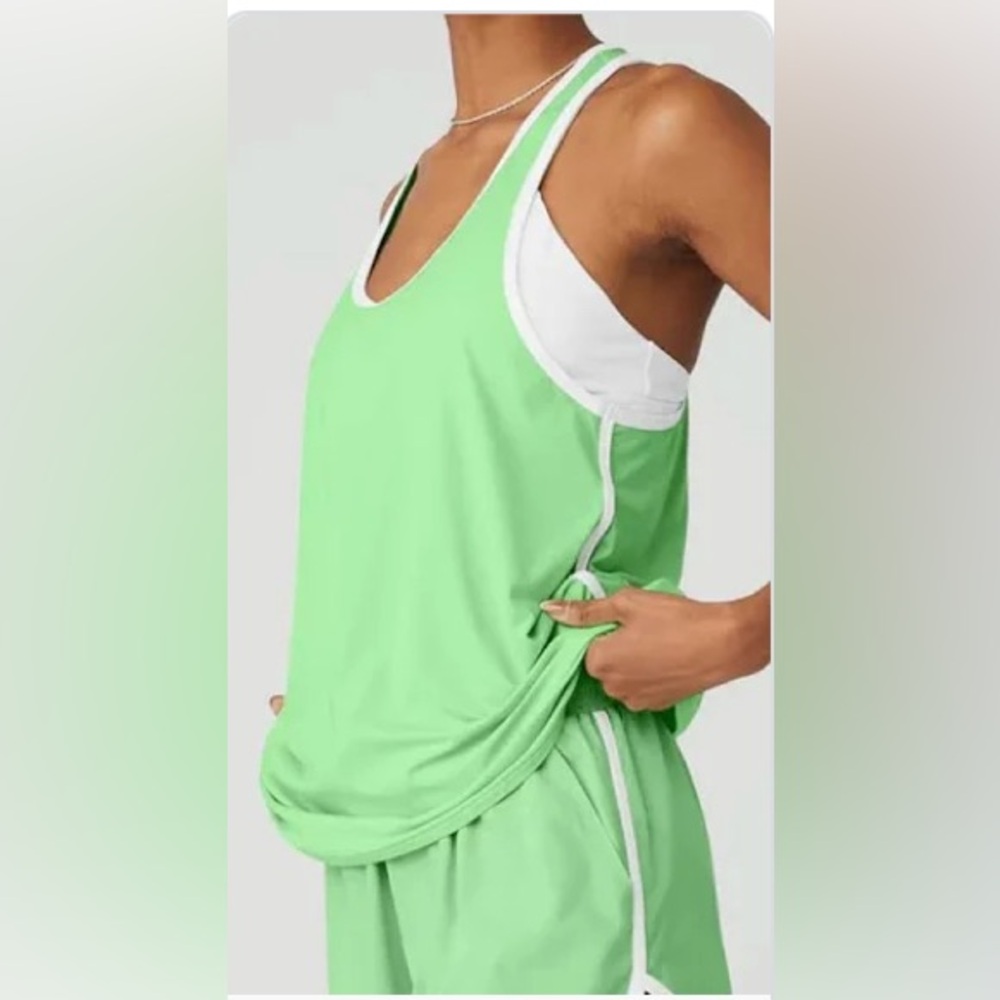 Lime green alo tank top!